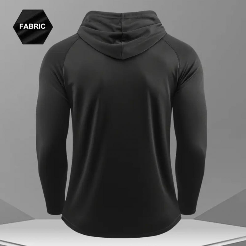 Outdoor Sport Hoodie - Erkek Hızlı Kuruyan Uzun Kollu Kapüşonlu