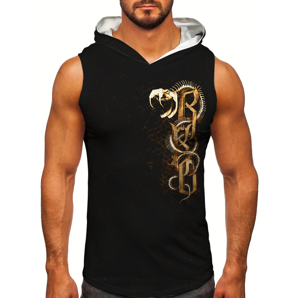 Outdoor Sport Hoodie - Erkek Siyah Randy Orton Viper Kolsuz
