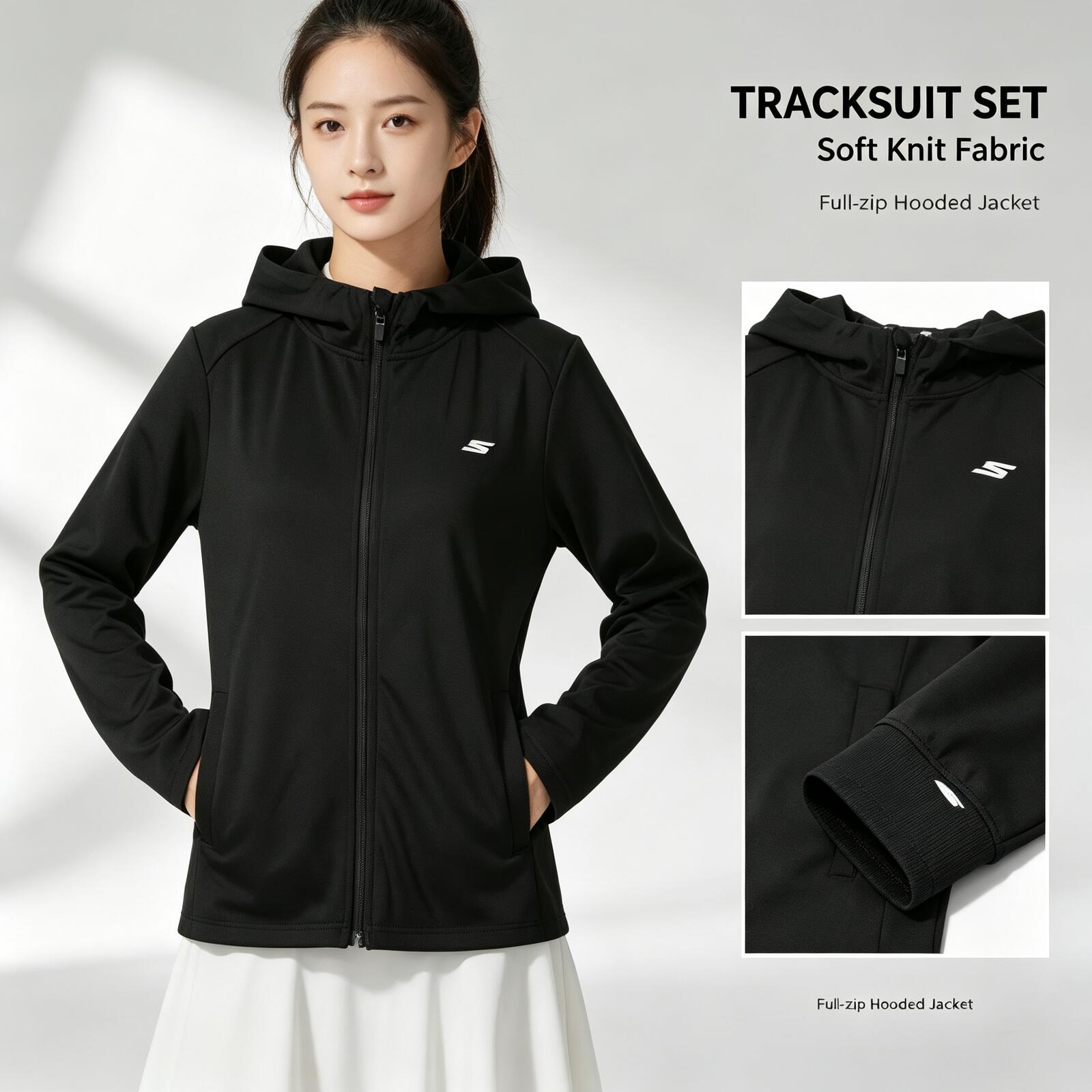 Outdoor Sport Hoodie - SKECHERS Kadın Hafif Örgü Kapüşonlu Ceket
