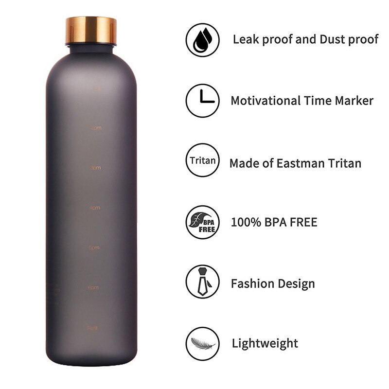 1000 ml Zaman Göstergeli Şişe  - Outdoor Sport Field incelemesi ve fiyatı